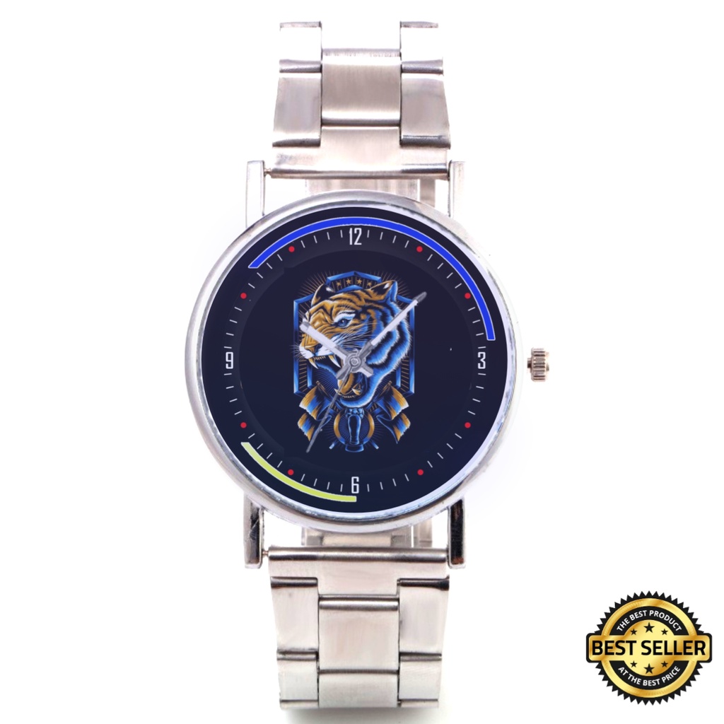 Jam Tangan Stainless Steel MAUNG BANDUNG Custom Keren Besi Rantai Murah Meriah Unik Viral Aesthetic 