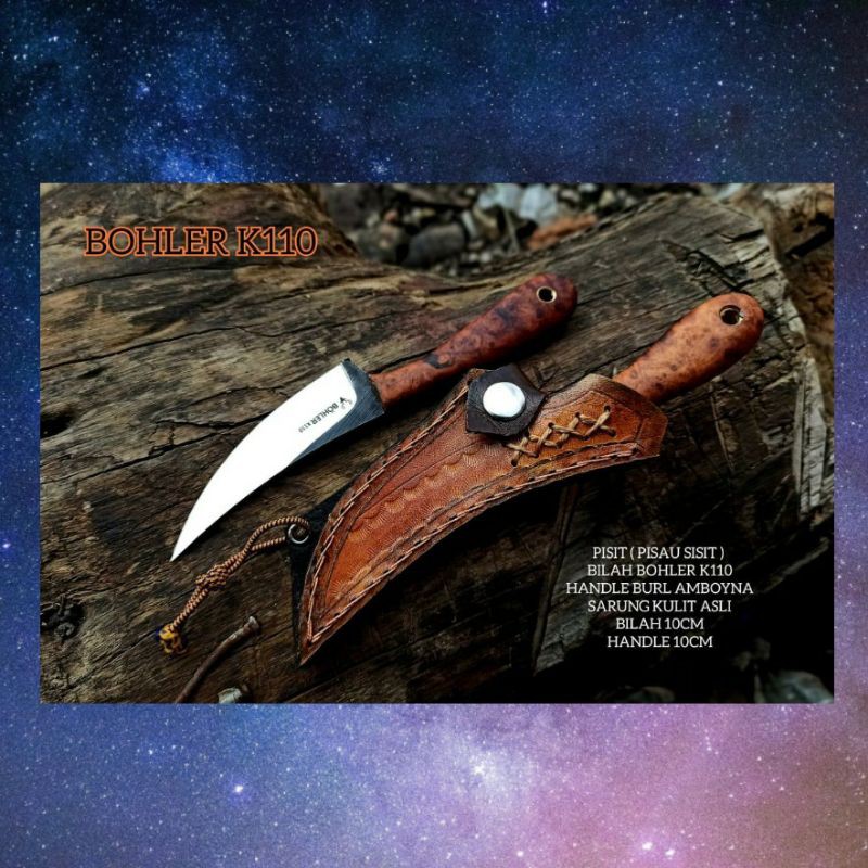 pisau seset baja bohler k110 super tajam termurah