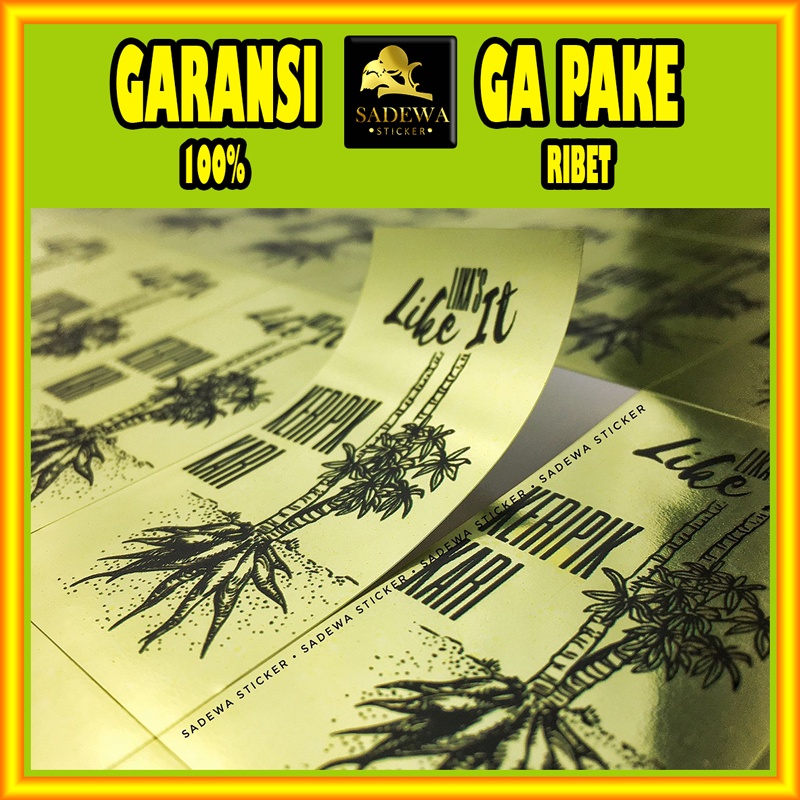 

SPGS 13 1-6 Cetak Stiker Logo Custom Sticker Label Olshop Gold Silver