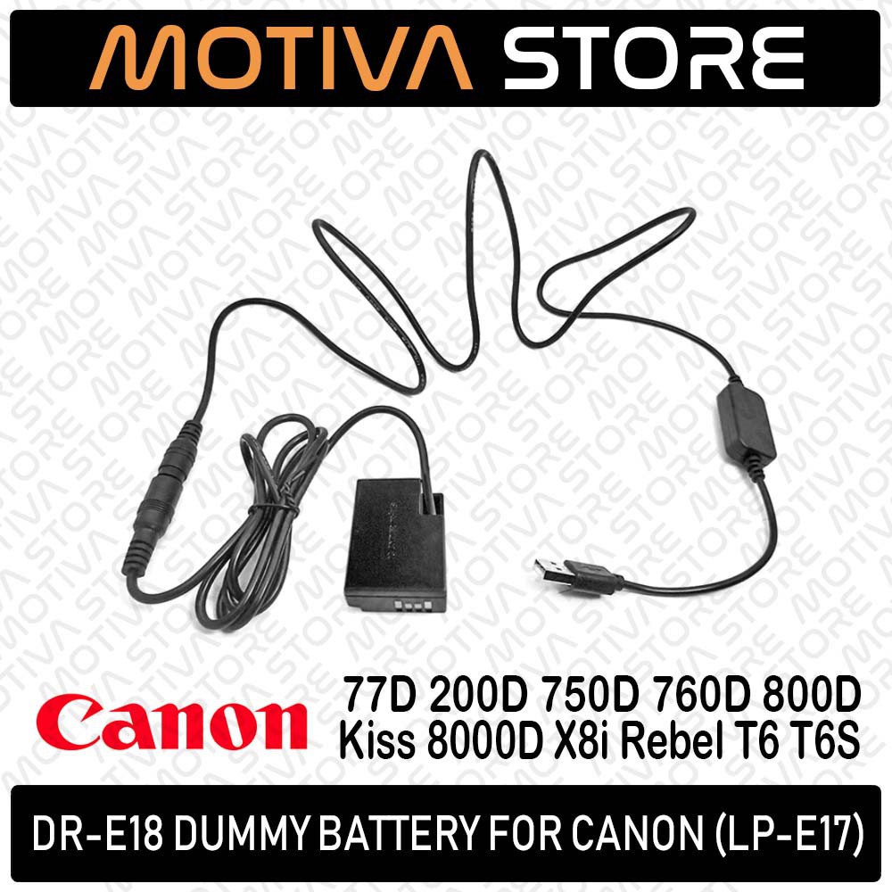 LP-E17 DR-E18 Dummy Battery for Canon 77D 200D 250D 750D 760D 800D X8i