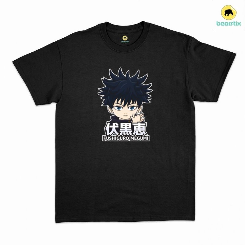 BEARSTIX - KAOS MEGUMI FUSHIGURO - T-SHIRT JUJUTSU KAISEN CHIBI - KAOS UNIQLO