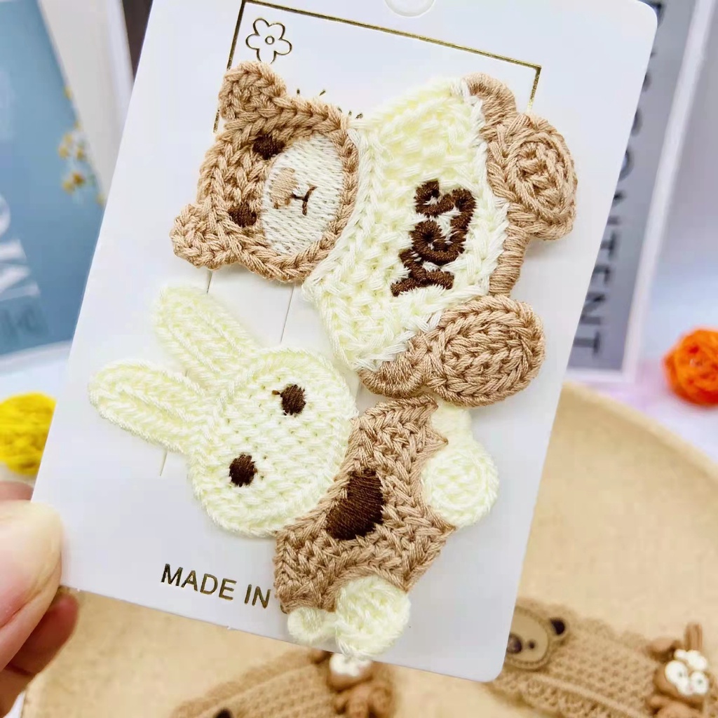 Hairpin Rambut Bear Wool Cute Korean - Jepit Rambut Fashion Import