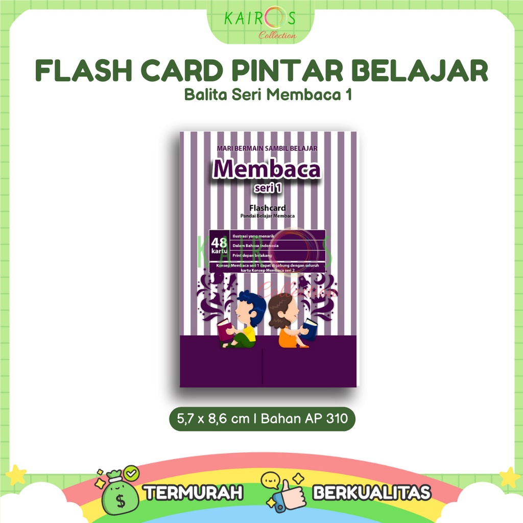 Flashcard Flash Card Kartu Pintar Belajar Balita Seri Membaca 1