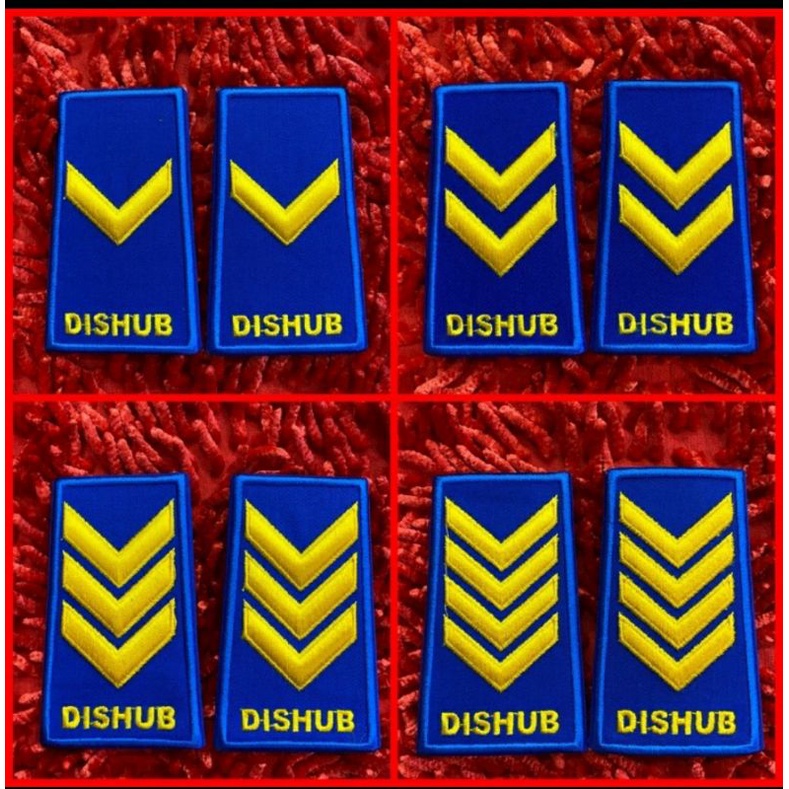 Pangkat Dishub Dinas Perhubungan Bordiran Timbul 2A, 2B, 2C, 2D