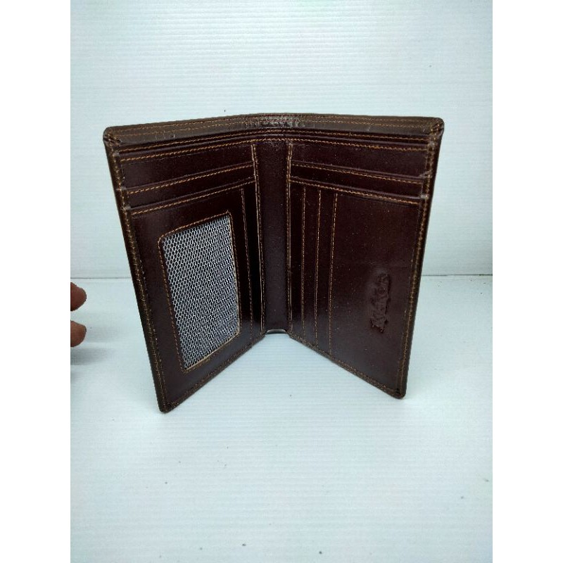 DOMPET KULIT ASLI PRIA  3/4 EMBOS KICKERS (FULL KULIT LUAR DAN DALAM )