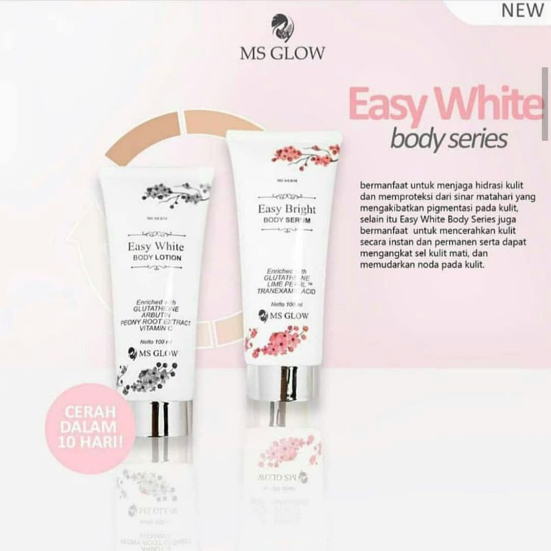 EASY WHITE BODY SERIES MS GLOW , EASY WHITE BODY LOTION MSGLOW