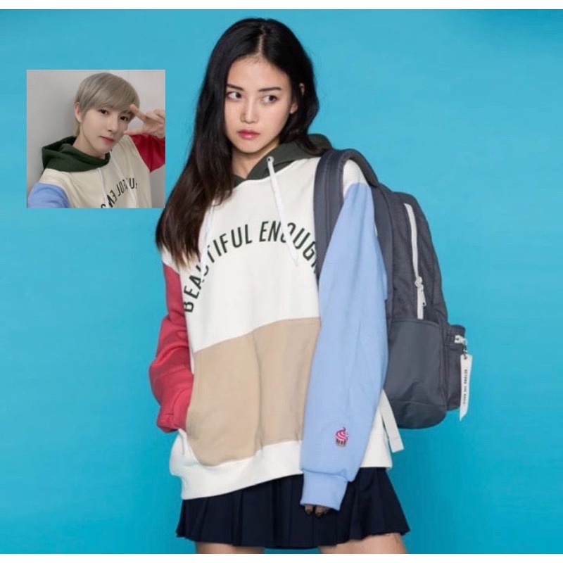 [PO ] BEAUTIFUL ENOUGH COLOR BLOK HOODIE NCT RENJUN