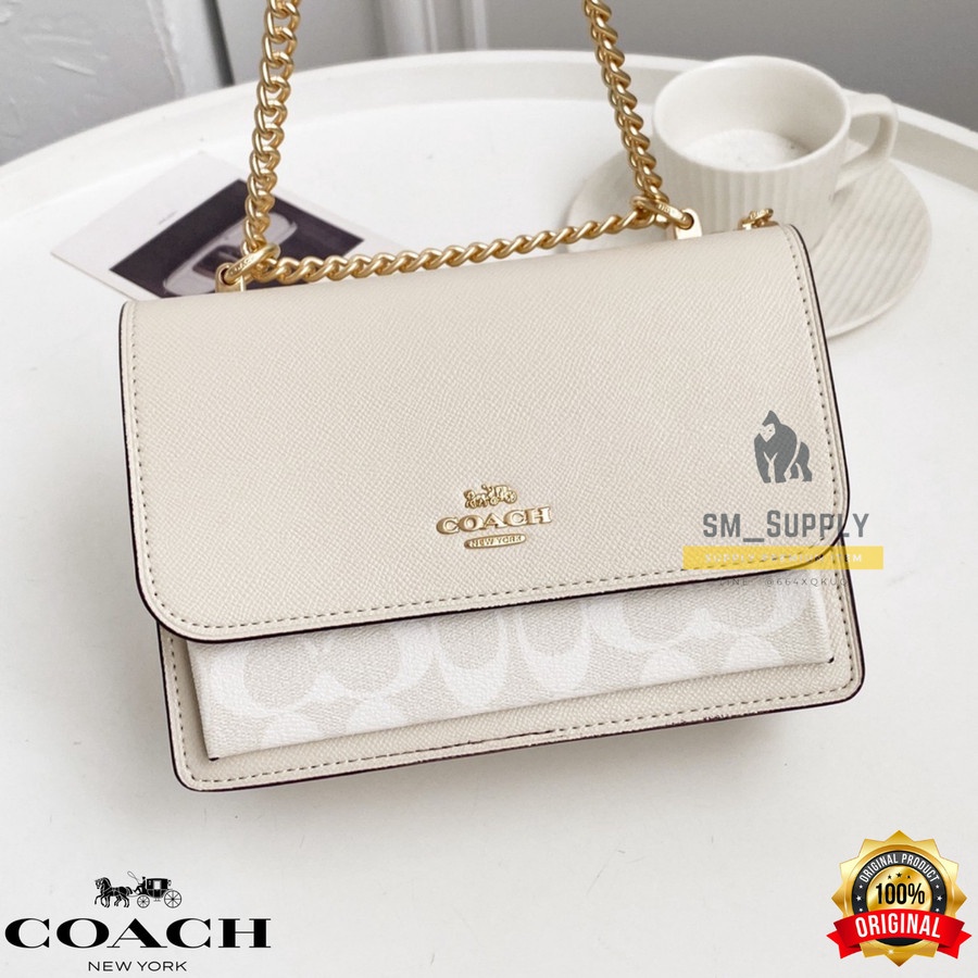 TAS COACH FLAP CHAIN SNAKE PATTERN WITH LEATHER KLARE