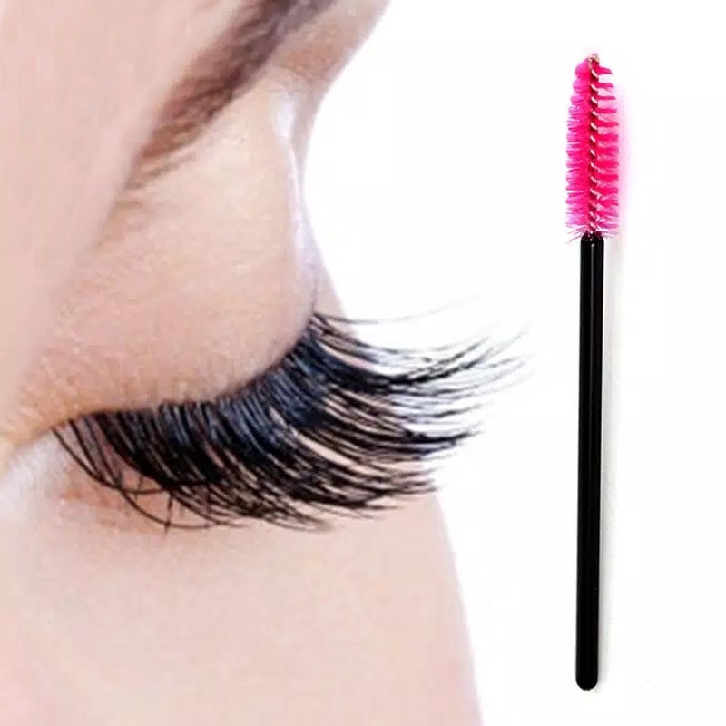 [1pcs] Mascara Wand Sisir Kuas Sikat Eyelash Extention Bulu Mata Spoolers Makeup Tool Kit [1pcs]