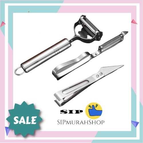 Peeler Dapur Pengupas Kentang Sayuran Buah Serbaguna Bahan Stainless Steel Model Parutan Terbaru Import