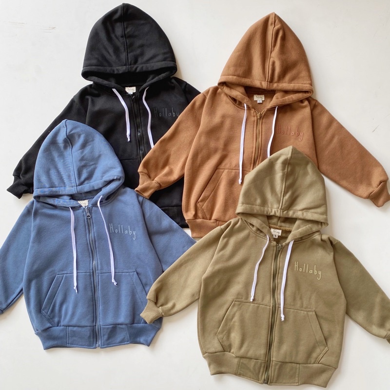 Hollaby Hoodie Zipper | Jacket Anak 1-6 tahun