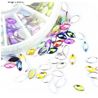 12 Warna Campuran 3D Nail Art Tip Charm Mata Kuda Warna 12 Warna Campuran 3D Nail Art Tip Charm Mata Kuda Warna