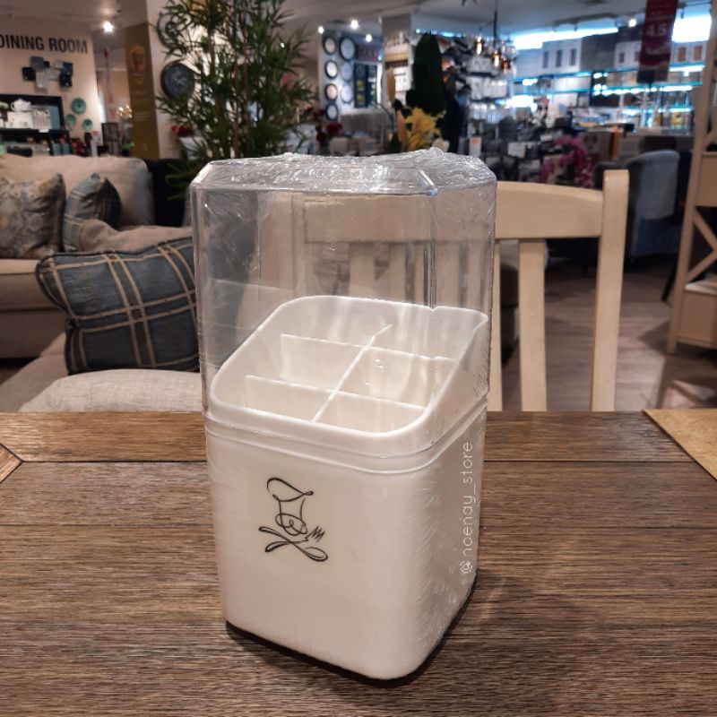 Informa Utensil Holder Tempat Sendok Garpu Makan Dengan Penutup