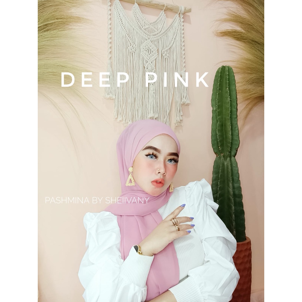fasslariss Pashmina super panjang Baby doll pink baby