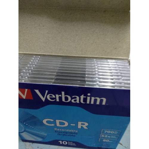 CD-R Verbatim Single Pack (10 pcs) 52X 700 MB Slim Case