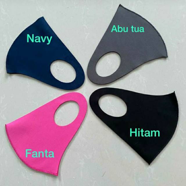 Masker Scuba Bisa Dicuci Warna Hitam Navy Peach Pink Fanta Abu Tua