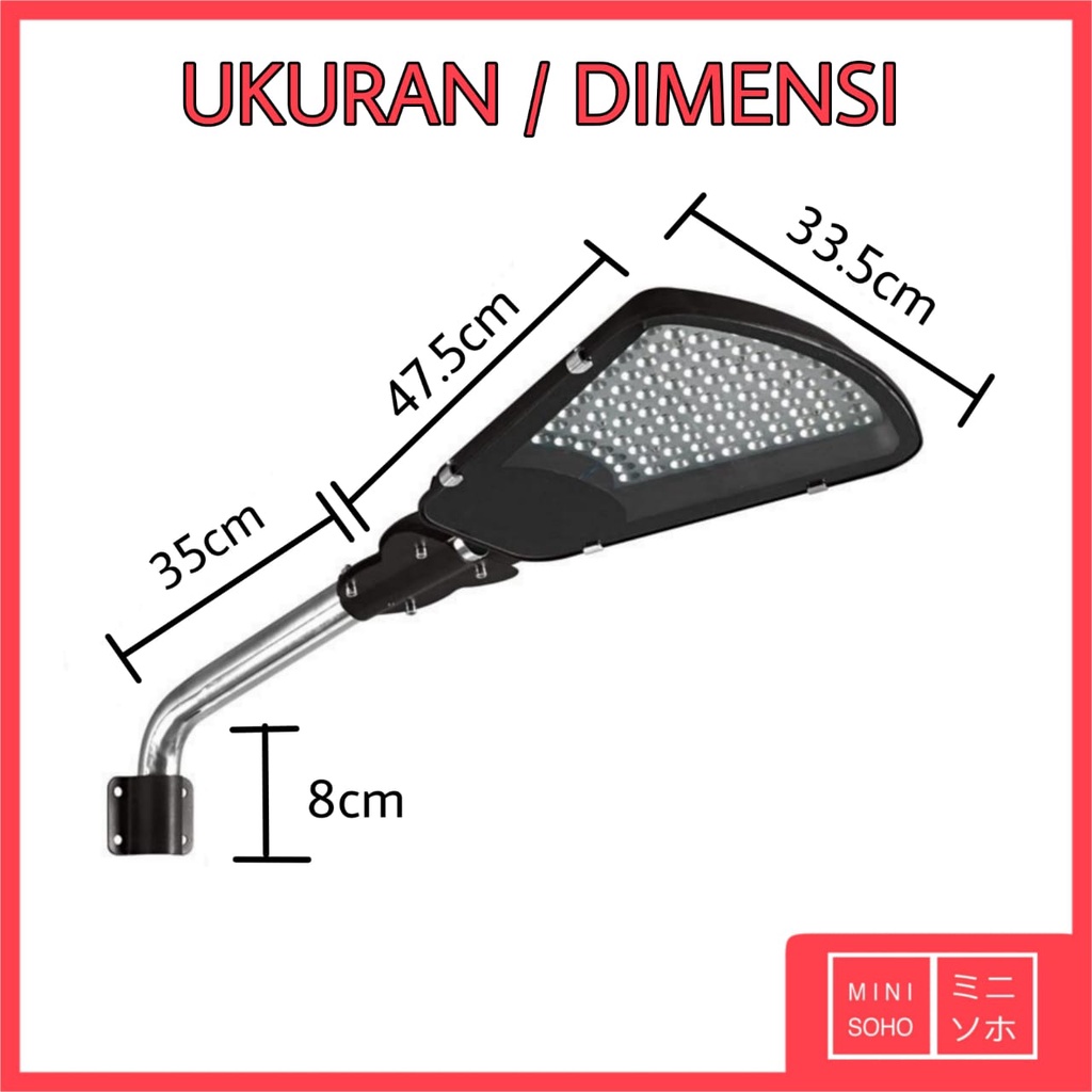 Lampu Jalan PJU LED 50W / 100W Watt SMD Ergonomis Tipis Premium IP65 Waterproof