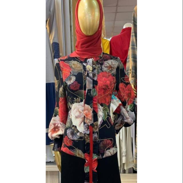 Hikmat A6679 Red Abaya, Hikmat ORIGINAL muslimah syar'i