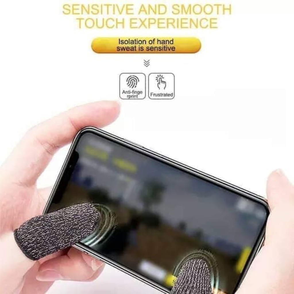 SARUNG JEMPOL ANTI KERINGAT LAYAR FINGER SLEEVE PUBG ML BAHAN IMPOR (ISI 2 PASANG)