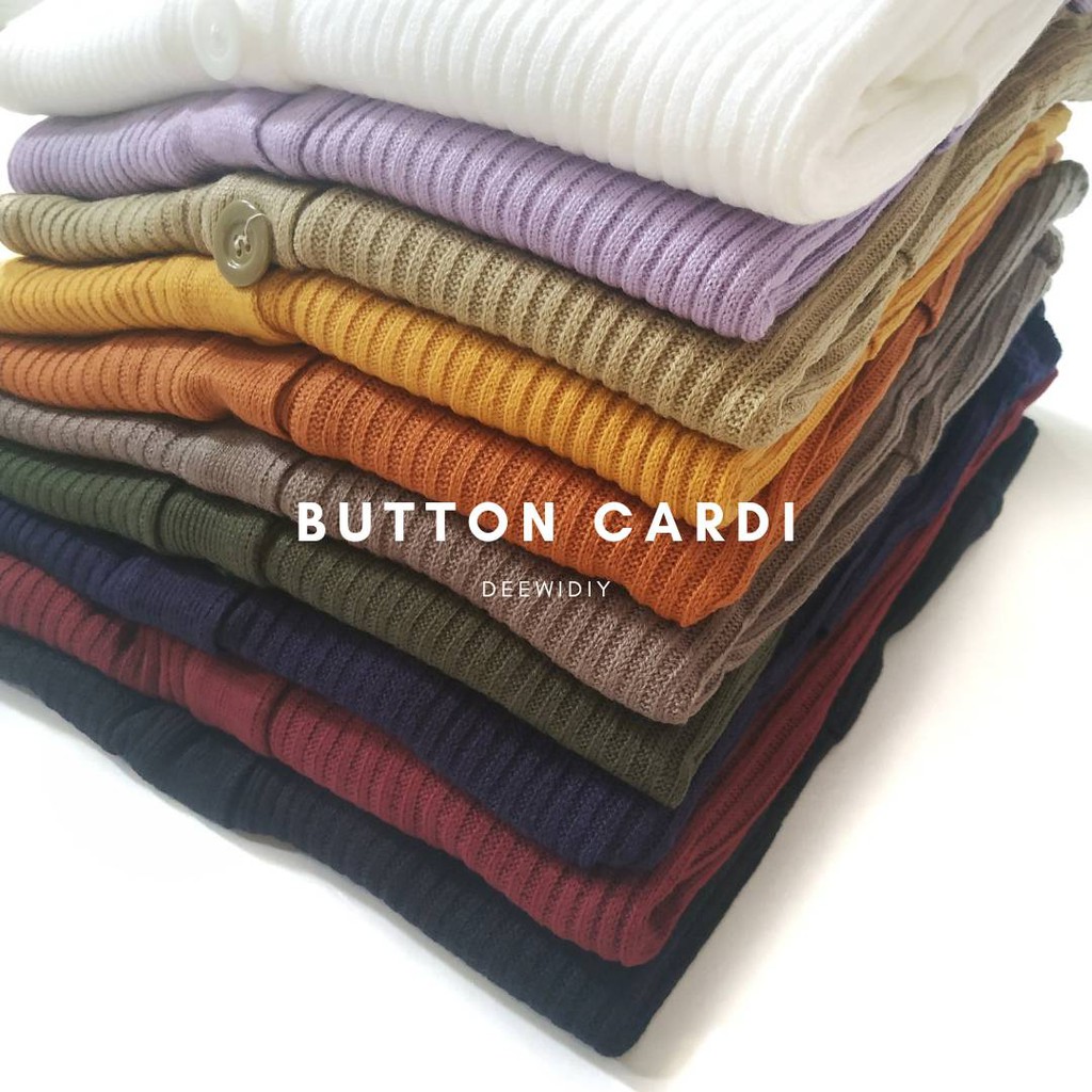 CARDIGAN RAJUT PANJANG UNTUK WANITA - BUTTON CARDI DEEWIDIY