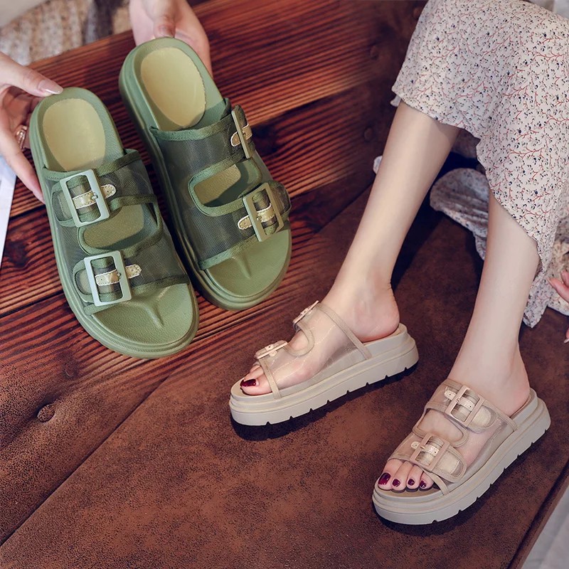 RYX - Rubber Moss Sandal Buckle Wanita Fashion Casual - Ori Import