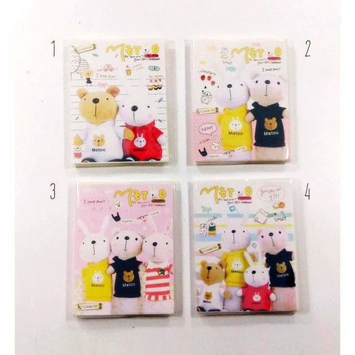 

Buku Tulis / Memo Saku / Pocket Notebook Cute BUNNY & BEAR