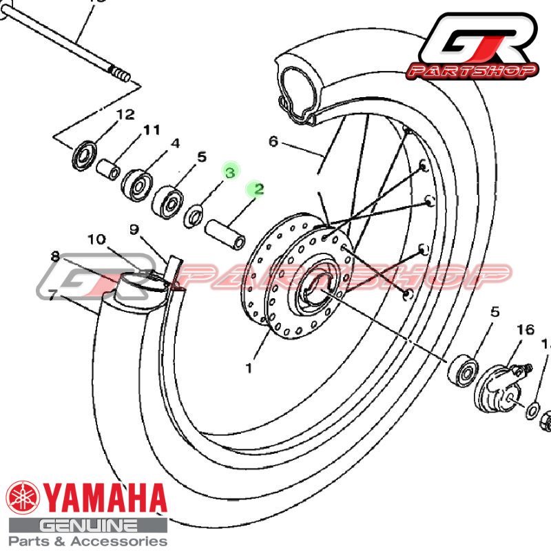 BOS TROMOL DEPAN BELAKANG F1ZR ORI YGP FIZR FIZ F1Z R BOSH SPACER FLANGE AS RODA