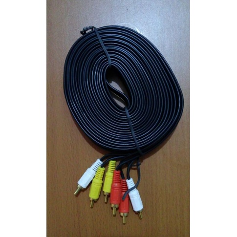 KABEL RCA 3 TO RCA 3 20 METER VIDEO AV / KABEL MERAH PUTIH KUNING