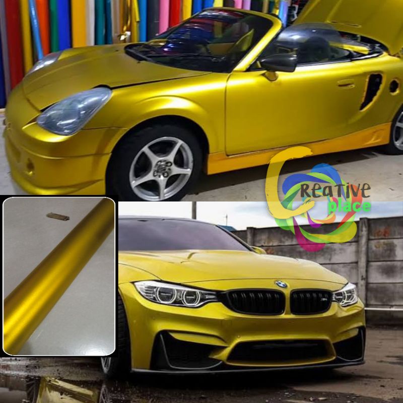 STICKER SKOTLET KUNING CROME DOFF / METALIC DOFF MERK INFINITY