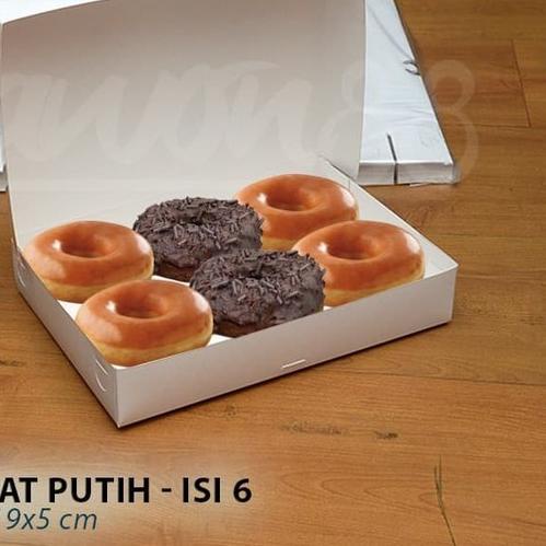 

✻ Kotak Box Dus Donat| PUTIH Isi 6 - ( 30 Pcs ) ◌