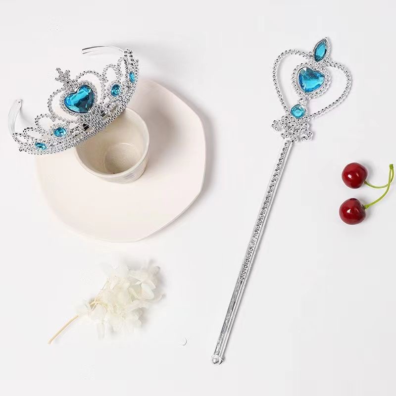 2 IN 1 Frozen Set Elsa Anna Accesories ( Mahkota+Tongkat)