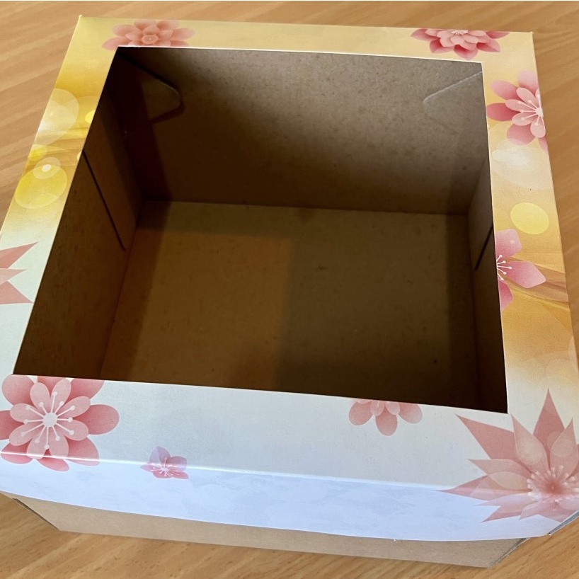 

(5 pcs) box natal christmas kardus hampers kue brownies dus edisi gold flower mika kotak packaging ukuran 25x25x16 cm