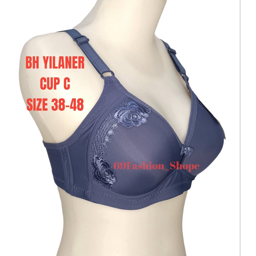 BRA IMPORT YILANER ORI BAHAN PREMIUM SOFT BEST SELLER CUP C (BESAR) KAIT 3 TALI LEBAR BRA NON KAWAT CUP BESAR IMPORT