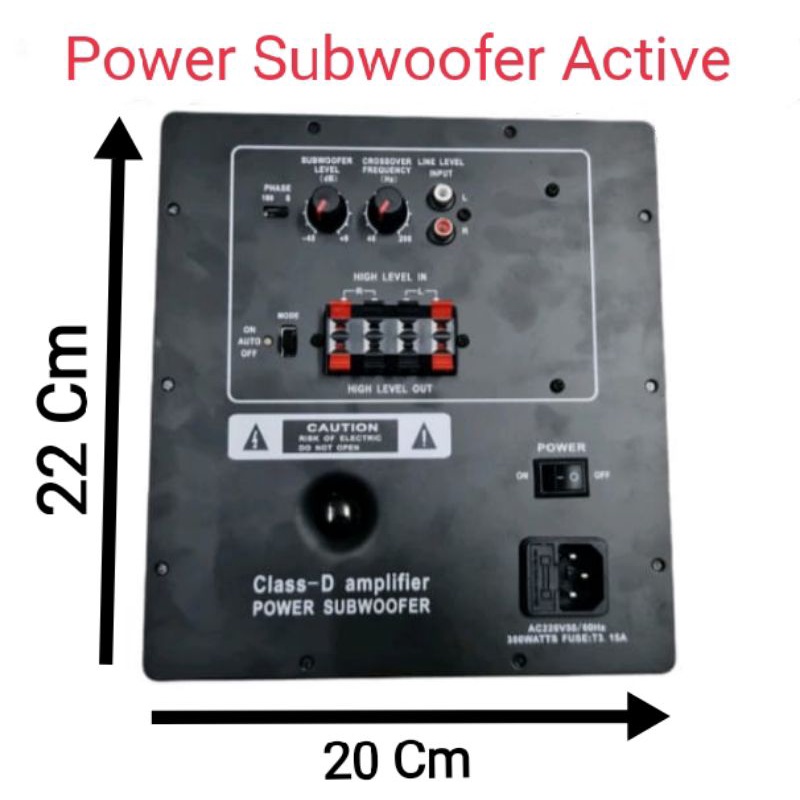 Jual Power Subwoofer Aktif HT300/HT-300 Class D 500 Watt Indonesia