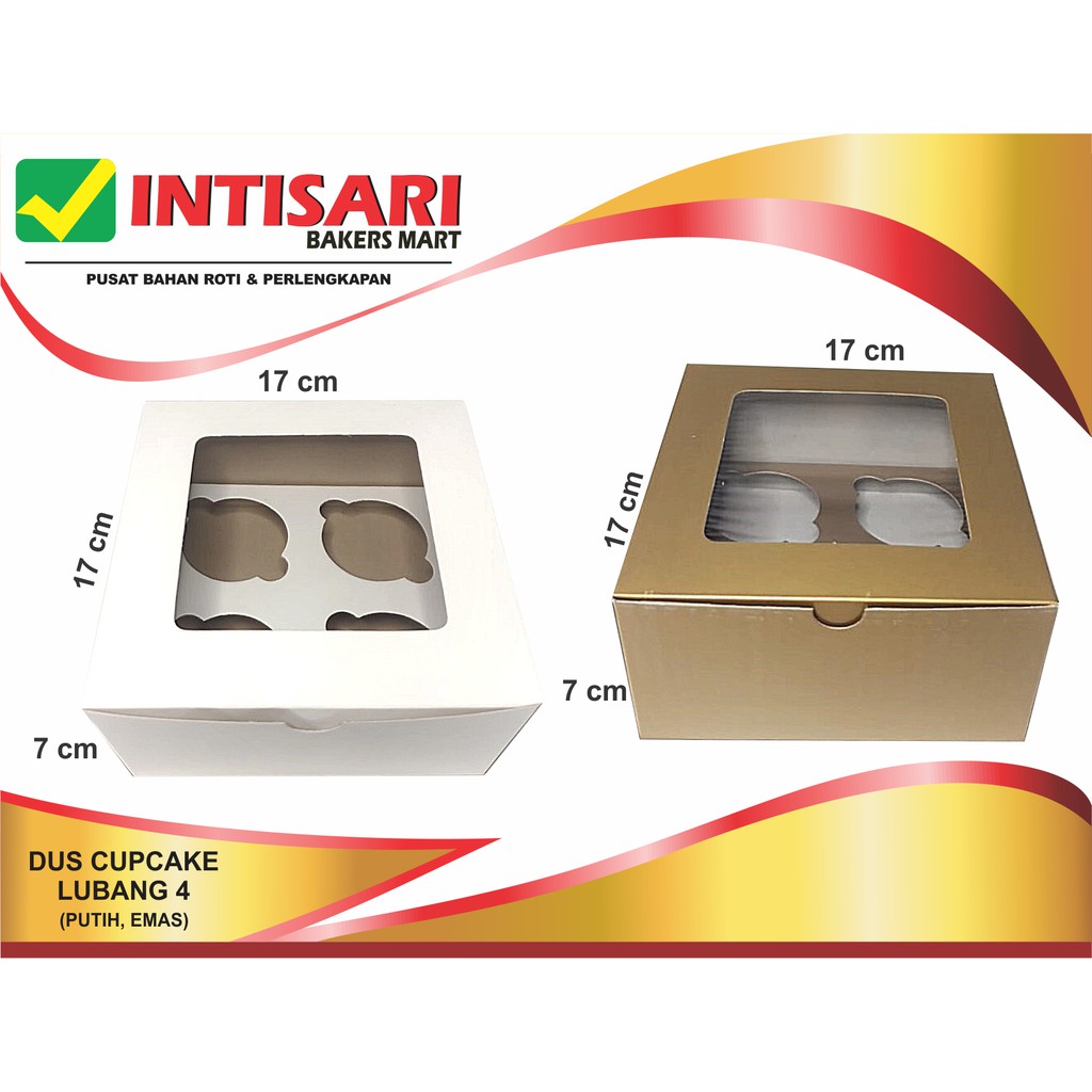 

[10 PCS] DUS CUPCAKE LUBANG ISI 4