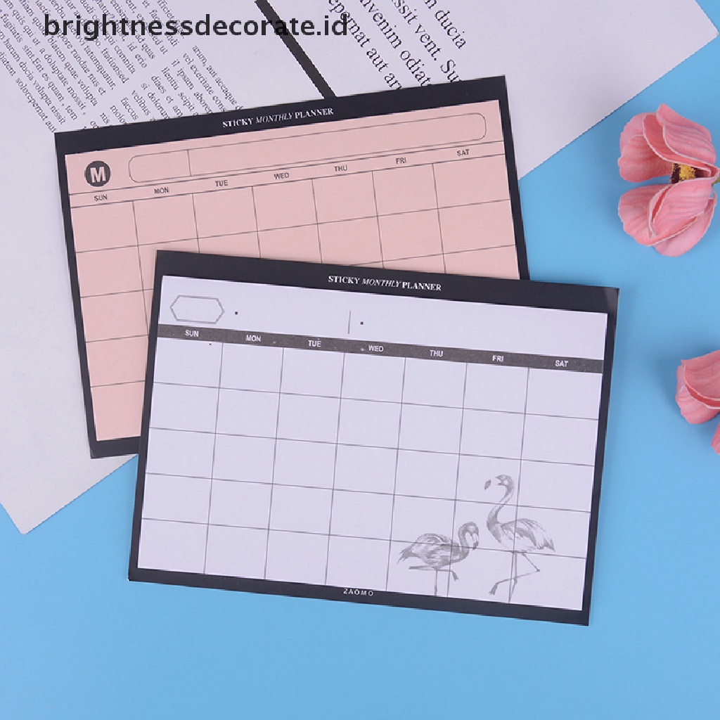 [birth] Creative simple desktop schedule planner monthly plan mini notebooks efficiency [ID]