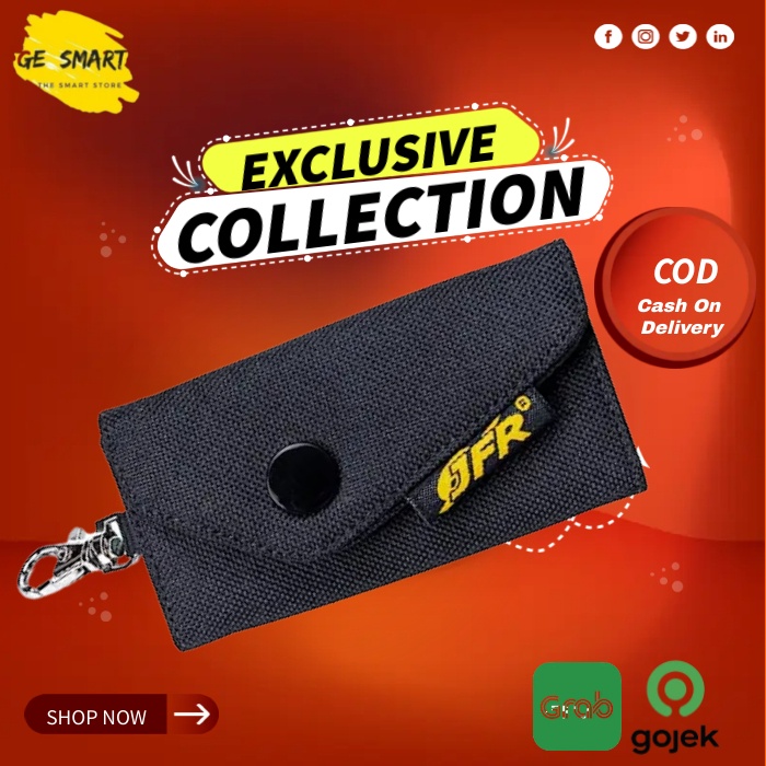 Dompet Kunci PREMIUM - Dompet Kunci Bahan Kulit Kanvas - Dompet Kunci Mobil - GKC01 JFR
