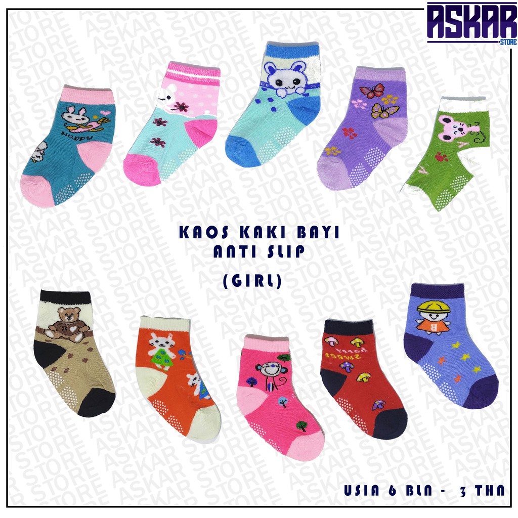 Kaos Kaki Anak Perempuan Lucu Imut Usia 1 -  4 Tahun Kaos Kaki Bayi Cewek Imut