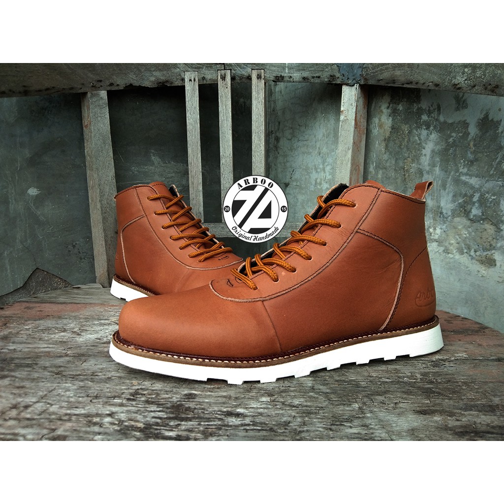 Sepatu Brodo Casual Pria Kulit SAPI ASLI Original Arboo Real Pic