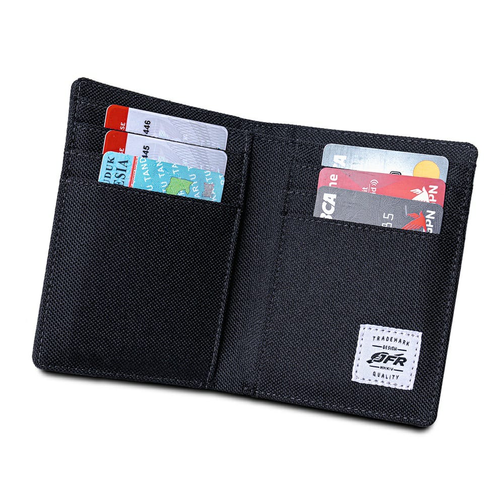 [Lms] Dompet Pria 3/4 Berdiri Model Lipat JFR Bahan Kanvas JP08