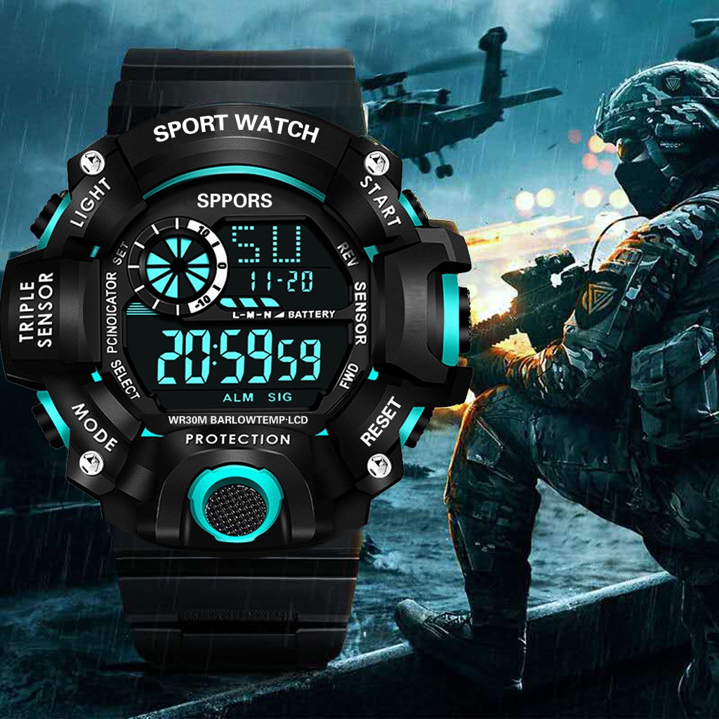 Jam Tangan Digital Pria Dual Time Sport Watch / Jam Tangan Pria Sport Watch Fashion