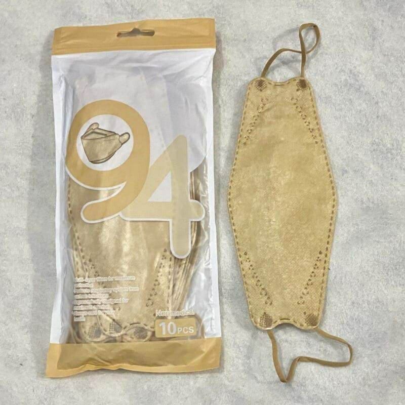 Masker Kf94 isi 50pcs 4ply High Quality Bahan Nyaman dan Lembut Semarang-KF94 APRICOT 50 PCS