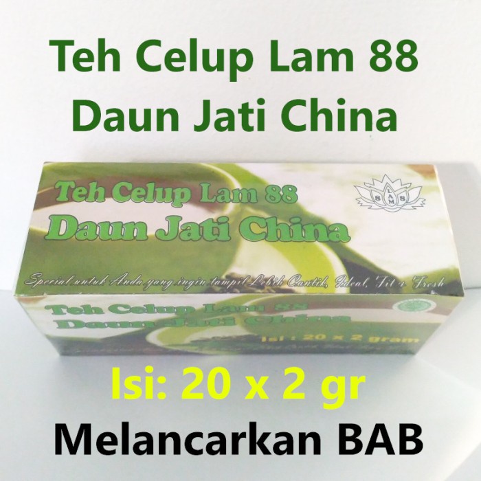 

TEH-DAUN- TEH CELUP LAM 88 DAUN JATI CHINA 20 KANTONG TEH DAUN JATI CINA -DAUN-TEH.