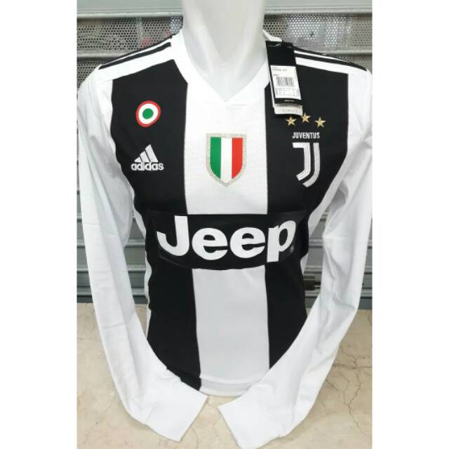 JERSEY JUVENTUS LS LENGAN PANJANG BAJU BOLA JUVENTUS 2018 / 2019 HOME OFFICIAL LONGSLEEVE GRADE ORI