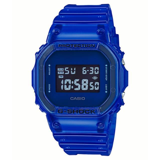 CASIO G-SHOCK TYPE DW-5600SB-2DR BIRU ORIGINAL / CASIO GSHOCK MODEL WARNA KHUSUS SEMI TRANSPARAN DW 
