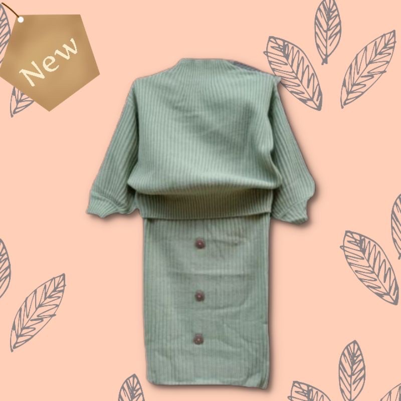 SWEATER RAJUT SETELAN ROK ANAK PEREMPUAN / CARDIGAN ANAK WANITA