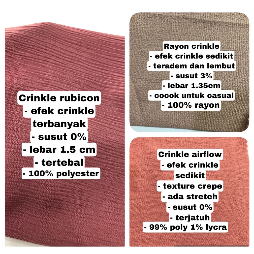 Multi Kain crinkle CEY airflow air flow stretch MIDOTEX roll an isi 50 yard