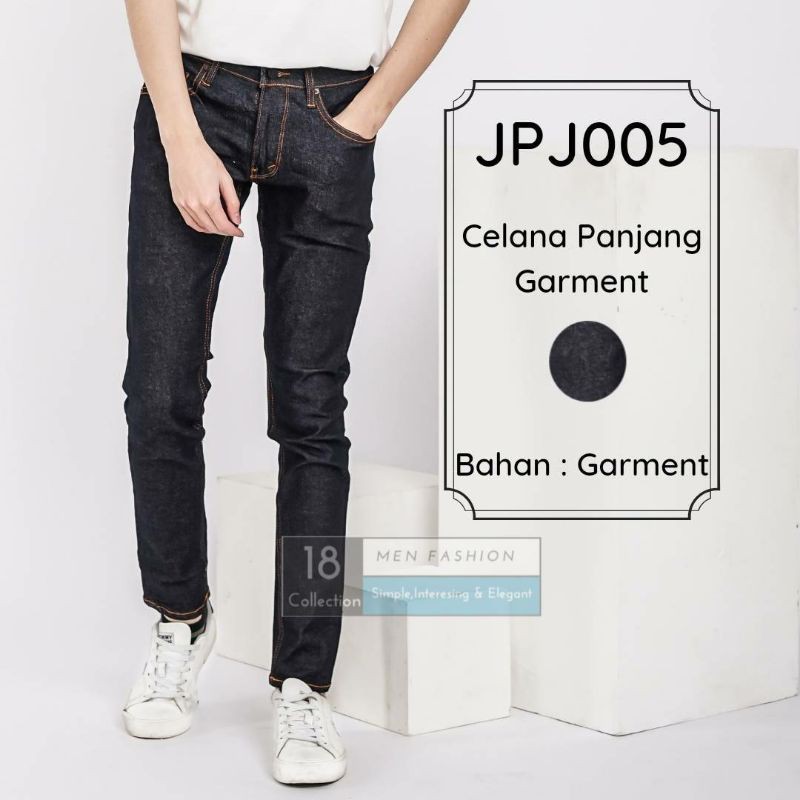 Jeans Pria BlueBlack Garment / Garment Indigo / Celana Panjang Pria / Celana Jeans Cowo