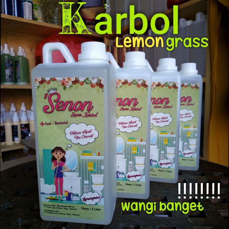 Senon super karbol pemberih lantai anti bakterial wangi lemon serih pilihan ibu cermat produk mawar