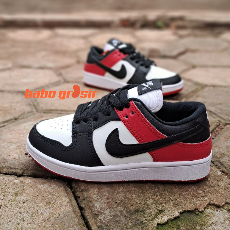 PROMO Sepatu Anak Nike SB Kids Red Black BNIB Premium, Upper PU Leather, Sol Rubber Anti Slip, Harga Termurah